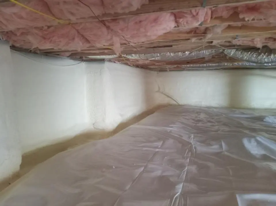 Crawl space encapsulation with closed-cell spray foam for Roof Waterproofing in West Park